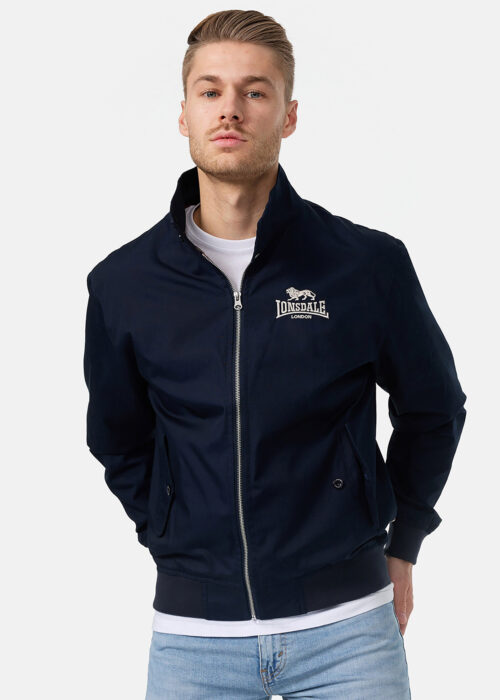 chaqueta de hombre slim fit azul marino/plateado