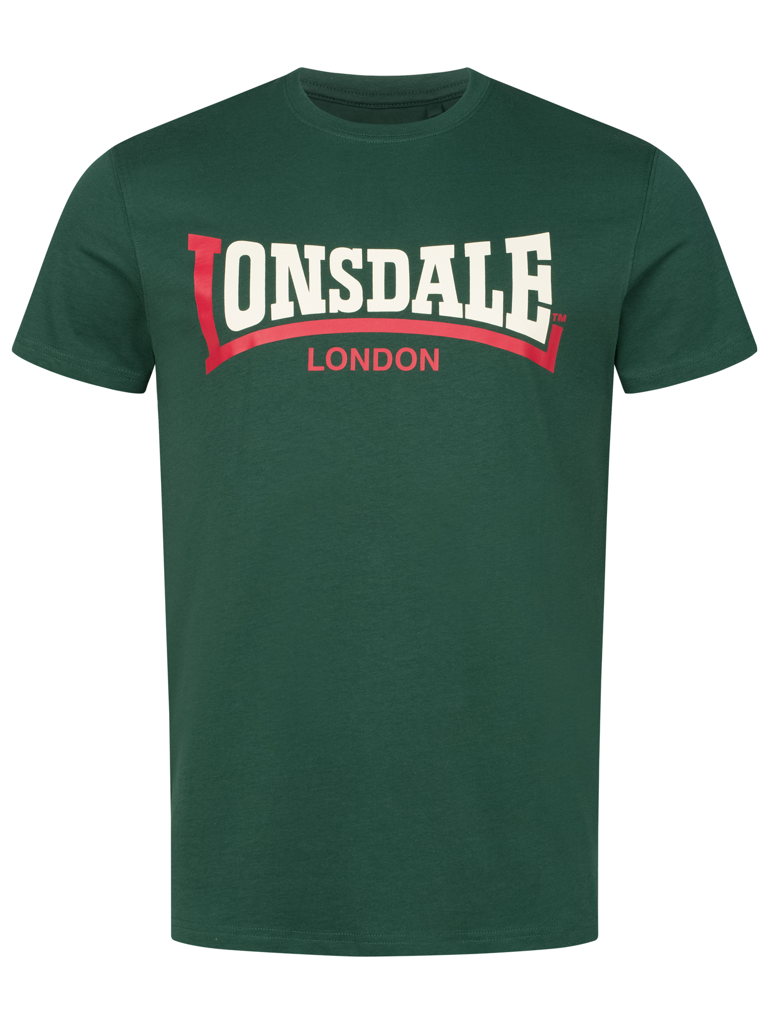 two tone bottle green/red/ecru
