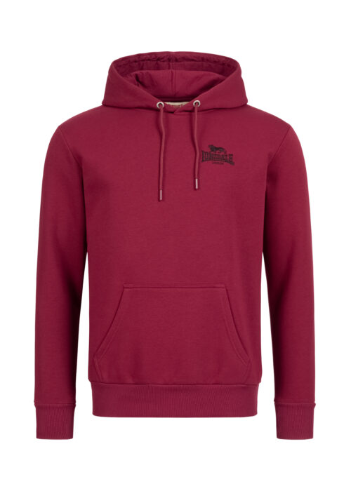 sudadera de hombre con capucha regular fit oxblood/negro