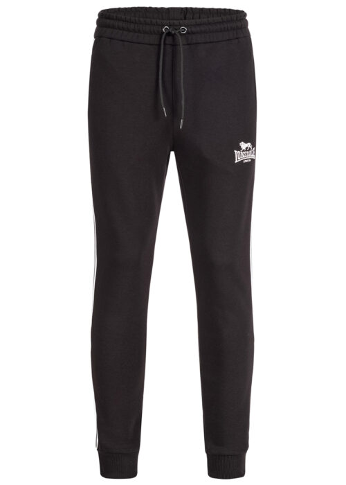 pantalón de hombre de chándal regular fit negro/blanco