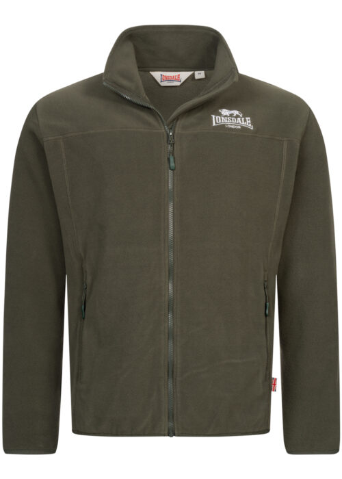 hombre fleecejacke regular fit olive/blanco