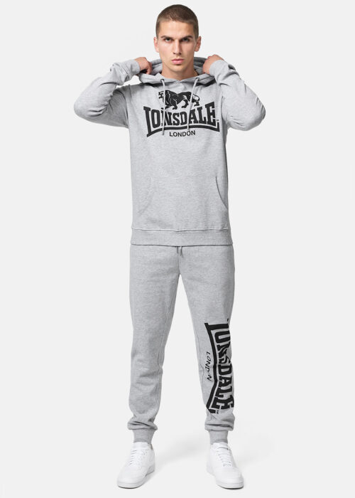 hombre chándal con capucha regular fit marl gris/negro