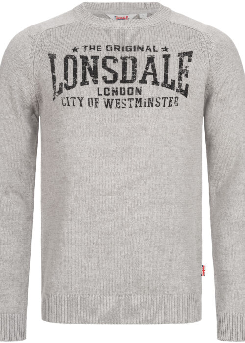 hombre pullover regular fit gris melange/negro