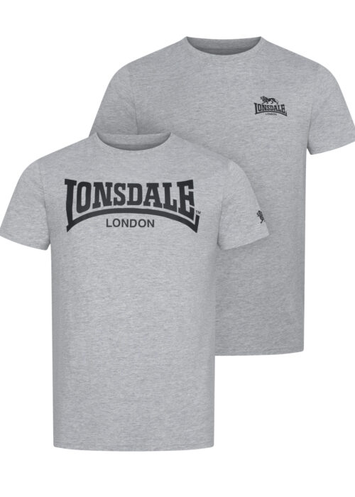 camiseta de hombre regular fit pack doble marl gris/negro