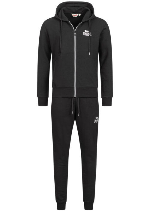 hombre chándal con capucha regular fit negro