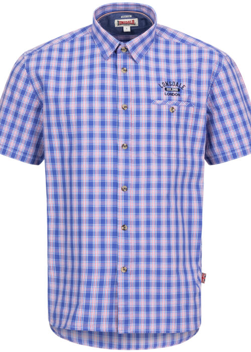 hombre kurzarmhemd slim fit azul marino/ice