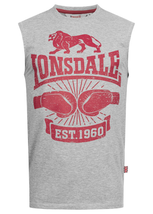 hombre ärmelloses camiseta slim fit marl gris