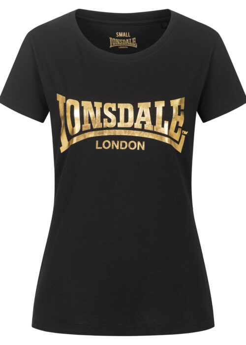 camiseta de mujer negro/gold