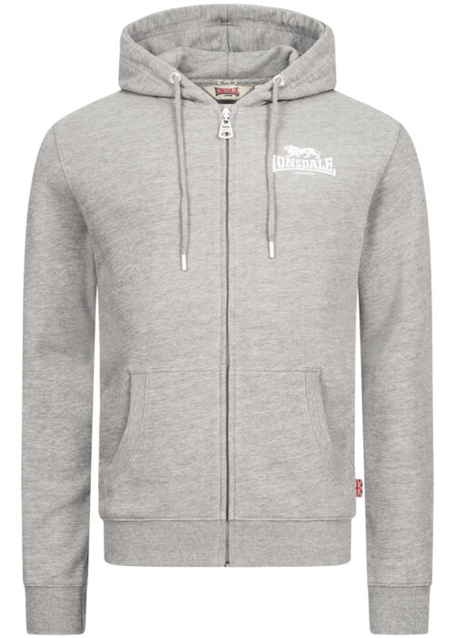 chaqueta de hombre sudadera con capucha con cremallera slim fit marl gris