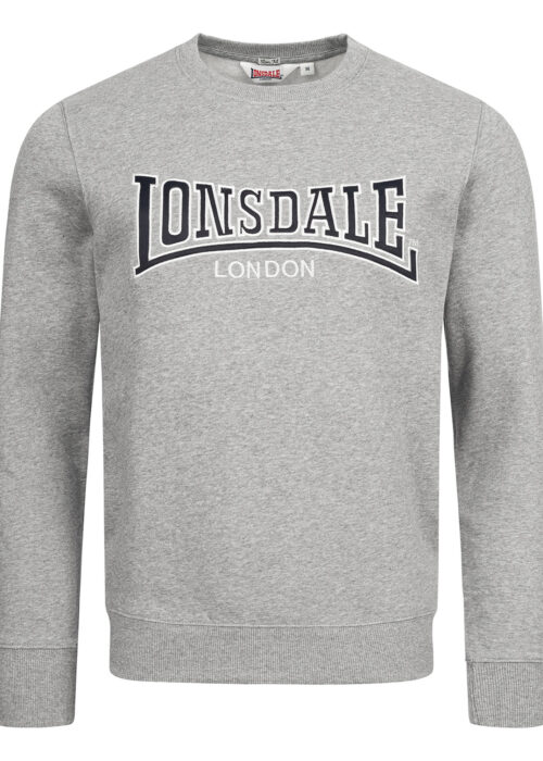 hombre cuello redondo sudadera slim fit marl gris