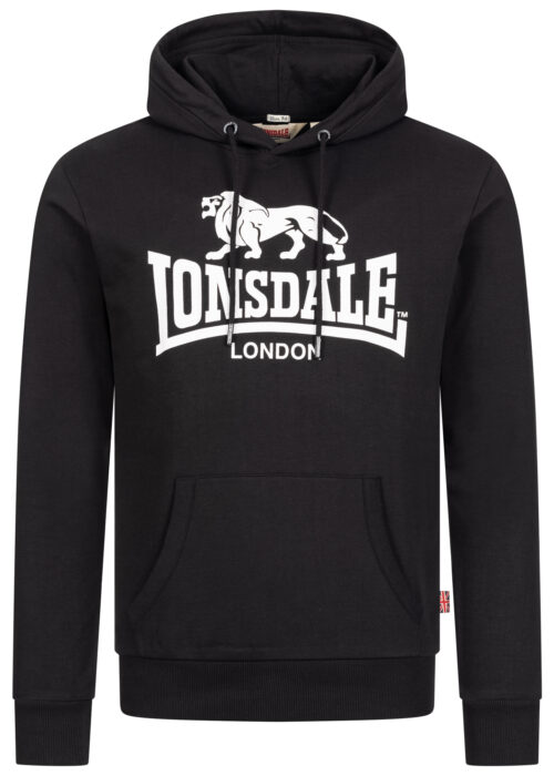 sudadera de hombre con capucha slim fit negro/blanco