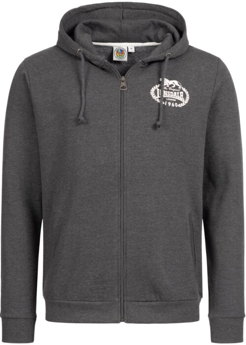 chaqueta de hombre sudadera con capucha con cremallera regular fit marl anthracite