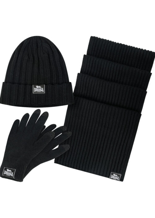 unisex mütze, schal und handschuh set negro