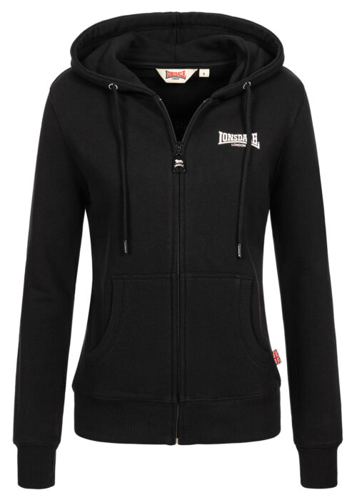 chaqueta de mujer sudadera con capucha con cremallera negro