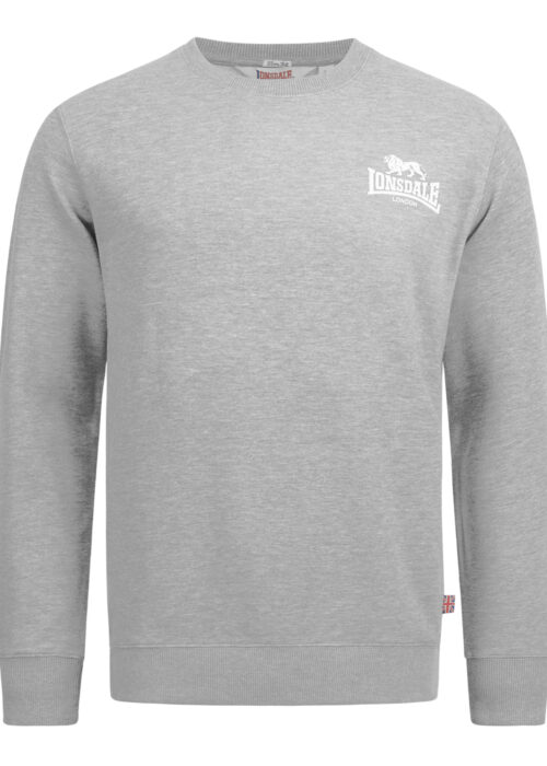 hombre cuello redondo sudadera slim fit marl gris