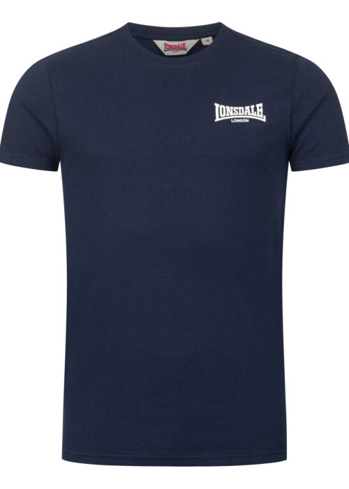 camiseta de hombre slim fit azul marino/blanco