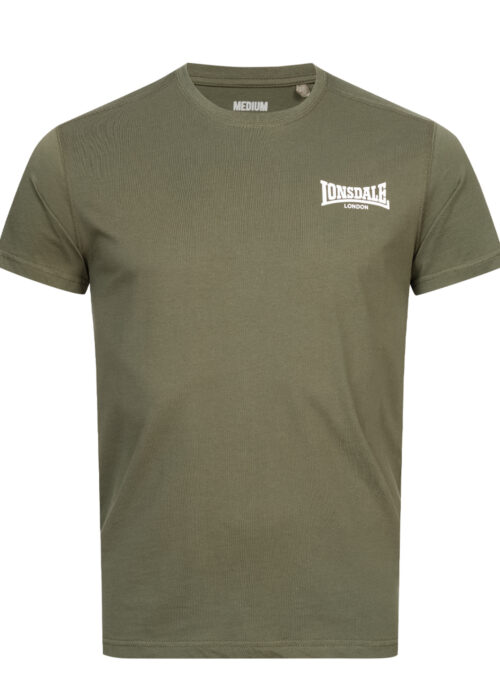 camiseta de hombre slim fit olive/blanco