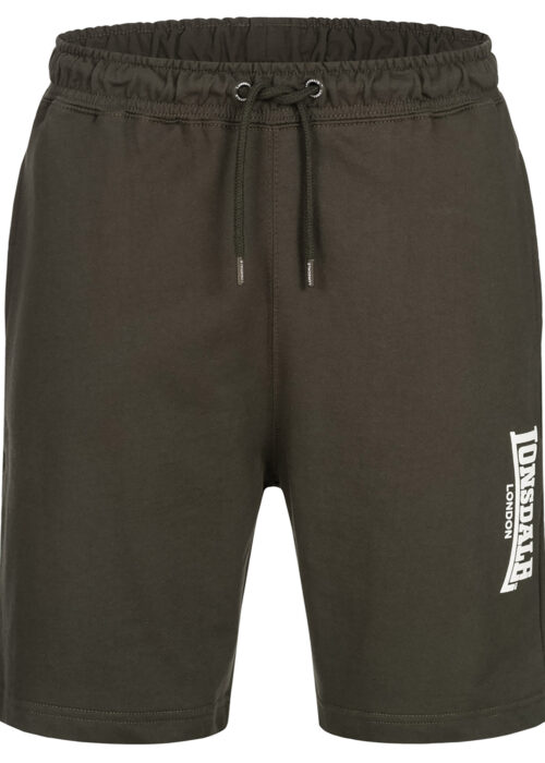 hombre pantalones cortos regular fit olive/blanco