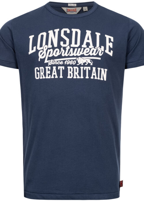 camiseta de hombre slim fit dark azul marino/blanco