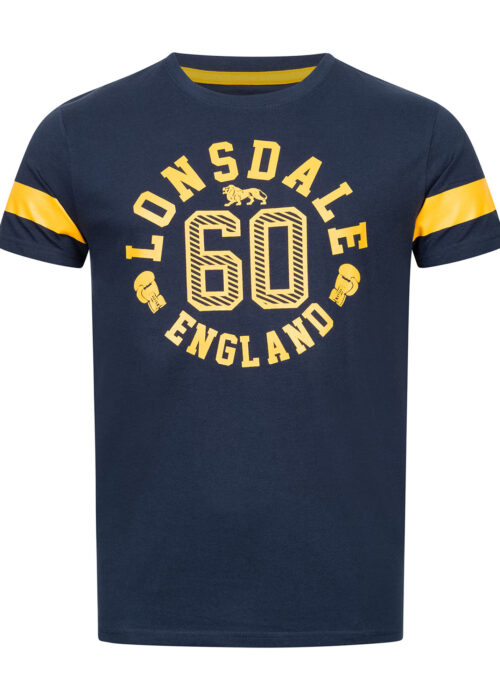 camiseta de hombre regular fit azul marino/yellow