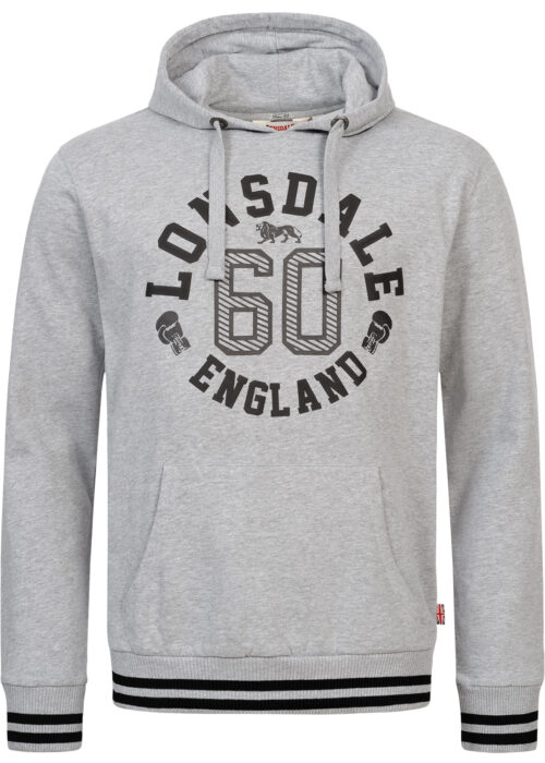 sudadera de hombre con capucha slim fit marl gris/negro