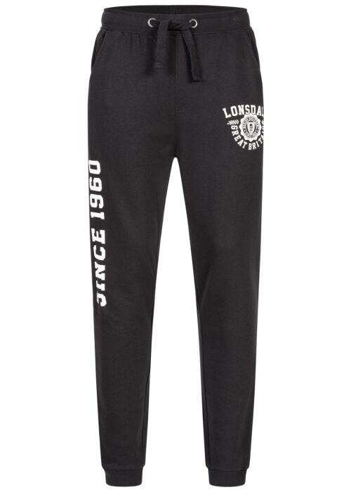 pantalón de hombre de chándal regular fit negro/blanco