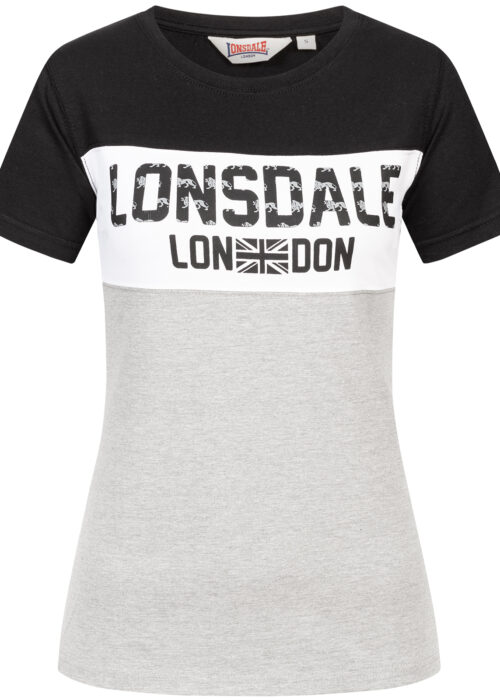 camiseta de mujer negro/marl gris/blanco