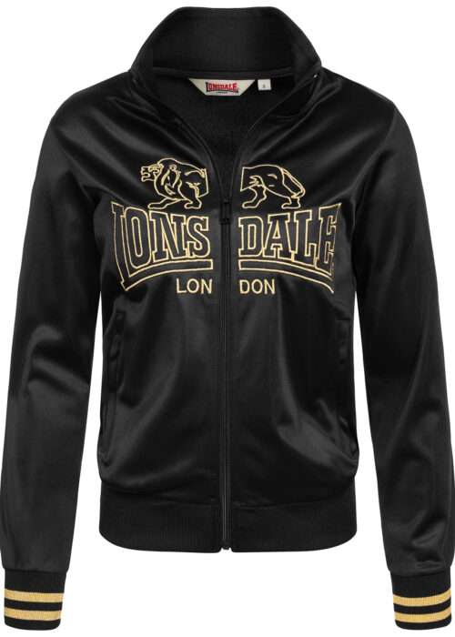 chaqueta de mujer de entrenamiento negro/gold