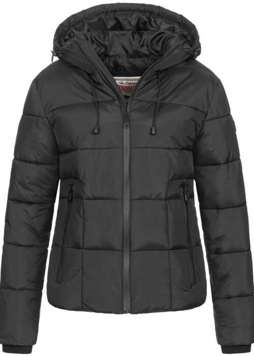 chaqueta de mujer de invierno con capucha negro