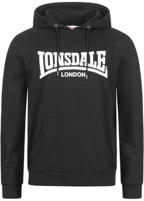 hombre chándal con capucha slim fit negro/blanco