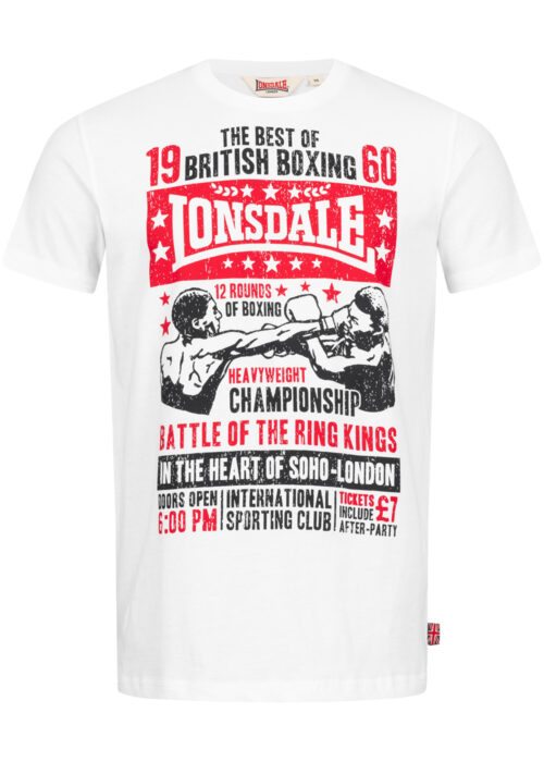 camiseta de hombre regular fit blanco/azul marino/rojo