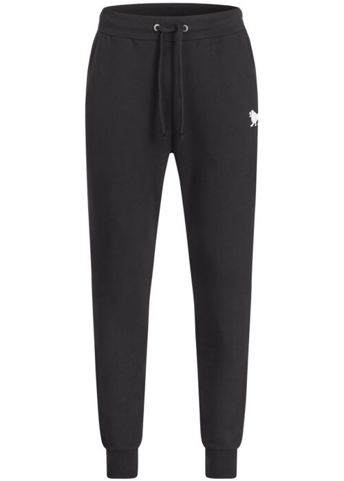 pantalón de hombre de chándal regular fit negro/blanco