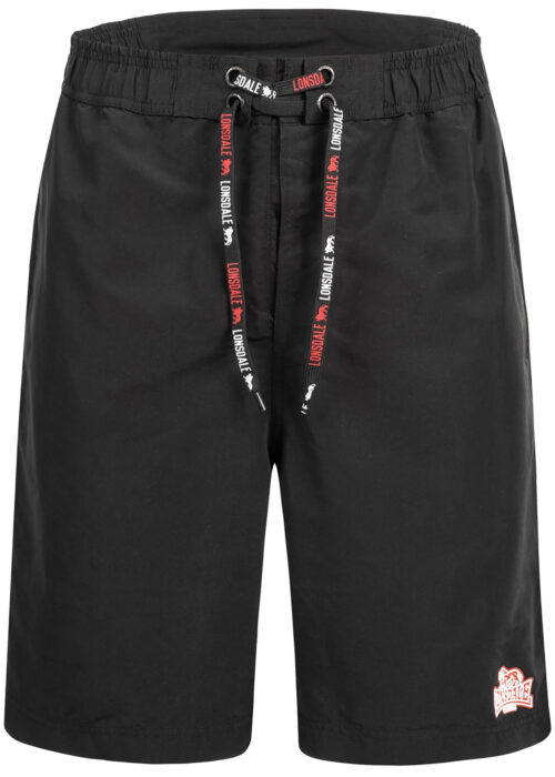 hombre bermudas de playa regular fit negro/blanco/rojo