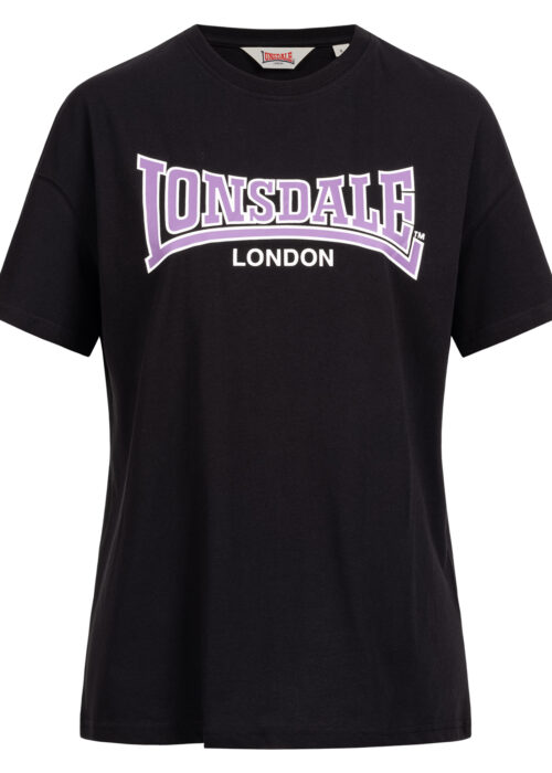 camiseta de mujer oversize negro/lilac/blanco