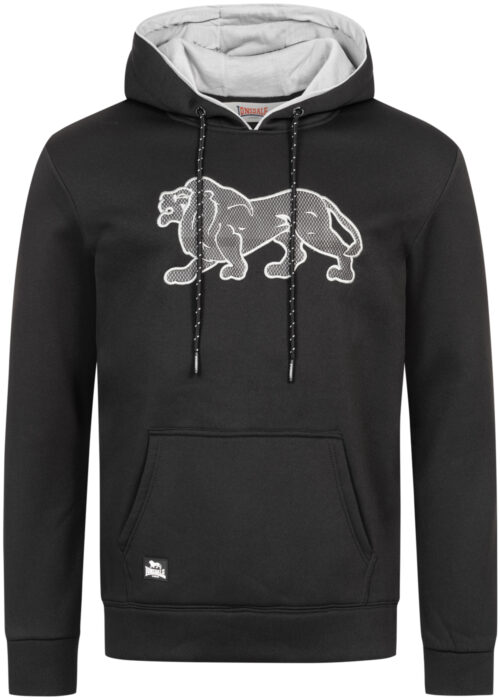 sudadera de hombre con capucha regular fit negro/gris