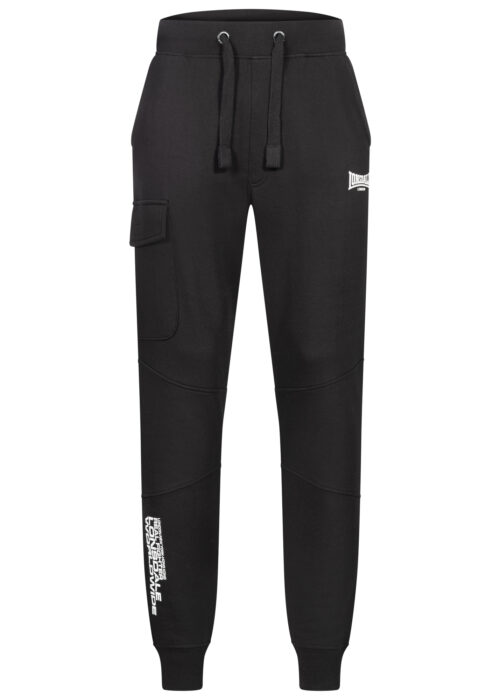 pantalón de hombre de chándal regular fit negro/blanco