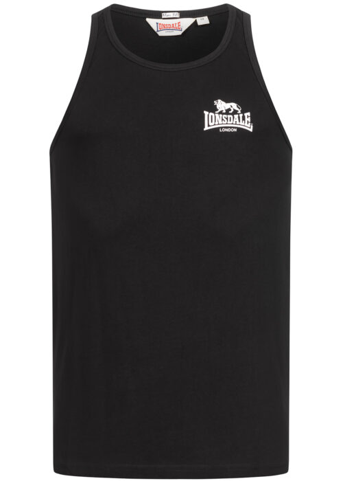 camiseta de hombre de tirantes slim fit negro/blanco