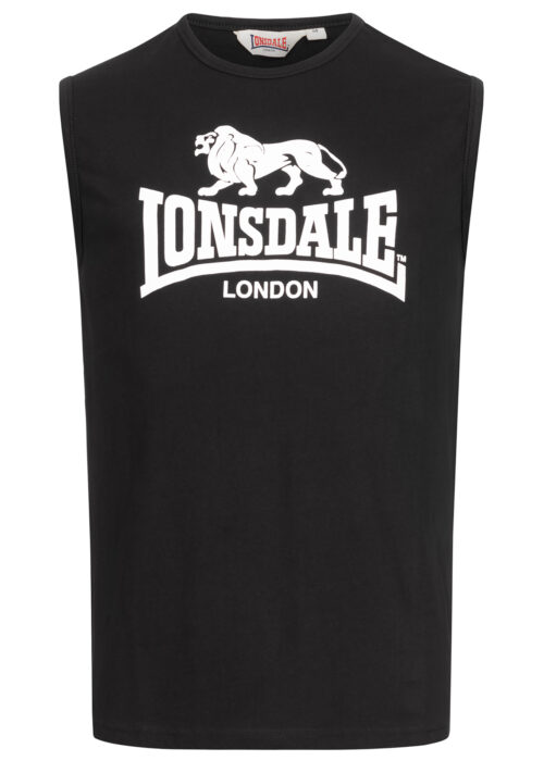 hombre ärmelloses camiseta regular fit negro/blanco