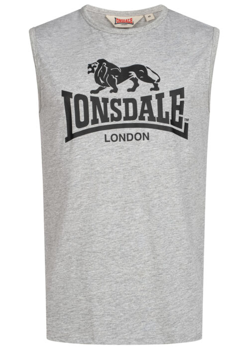 hombre ärmelloses camiseta regular fit marl gris/negro