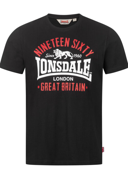 camiseta de hombre regular fit negro/rojo/blanco