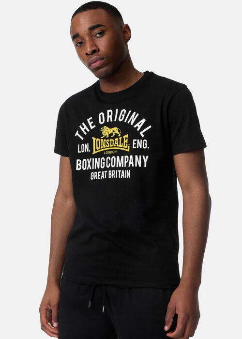 camiseta de hombre regular fit negro/yellow/blanco