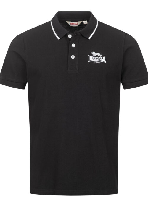 hombre polo regular fit negro/blanco