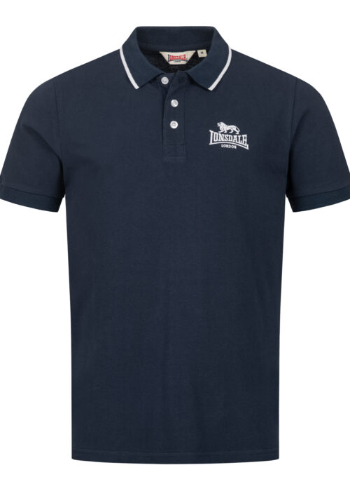 hombre polo regular fit dark azul marino/blanco