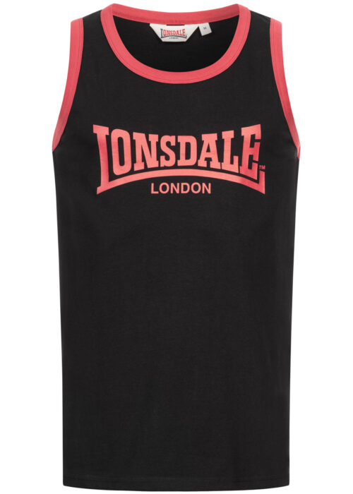 camiseta de hombre de tirantes regular fit negro/rojo