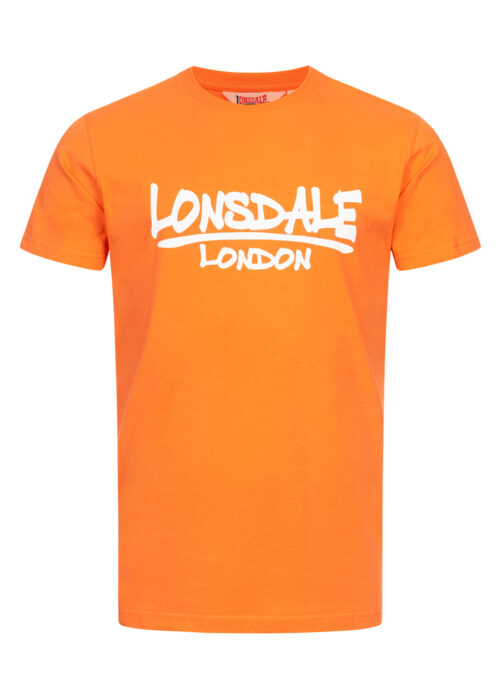 camiseta de hombre regular fit orange/blanco