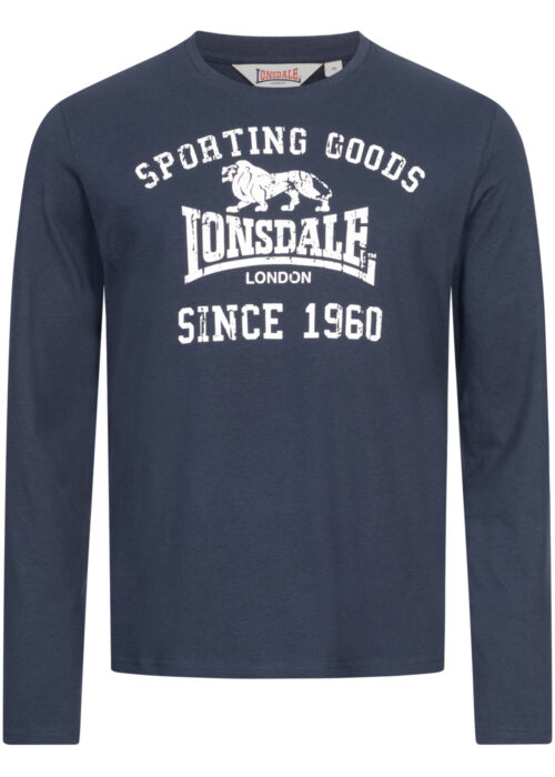 hombre langarmshirt regular fit azul marino/blanco