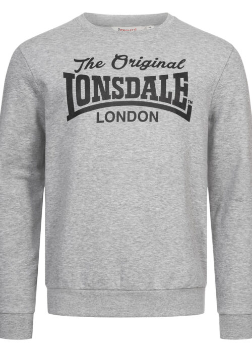 hombre cuello redondo sudadera regular fit marl gris/negro