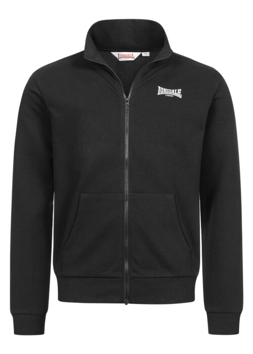 hombre sweatjacke con cremallera regular fit negro/blanco