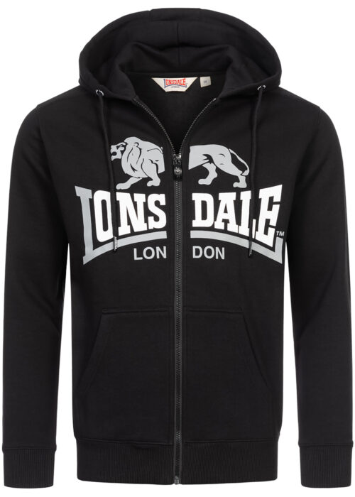 hombre chándal con capucha regular fit negro/blanco/gris