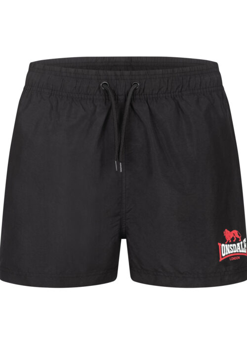 hombre bermudas de playa regular fit negro/rojo/blanco